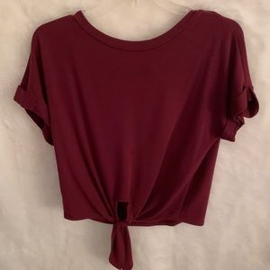 Soft Maroon Tie Top